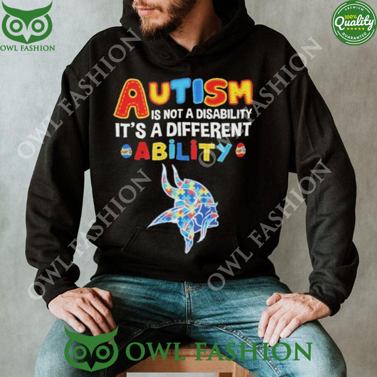 Minnesota Vikings Autism Premium NFL 2D Hoodie Shirt Out of the world