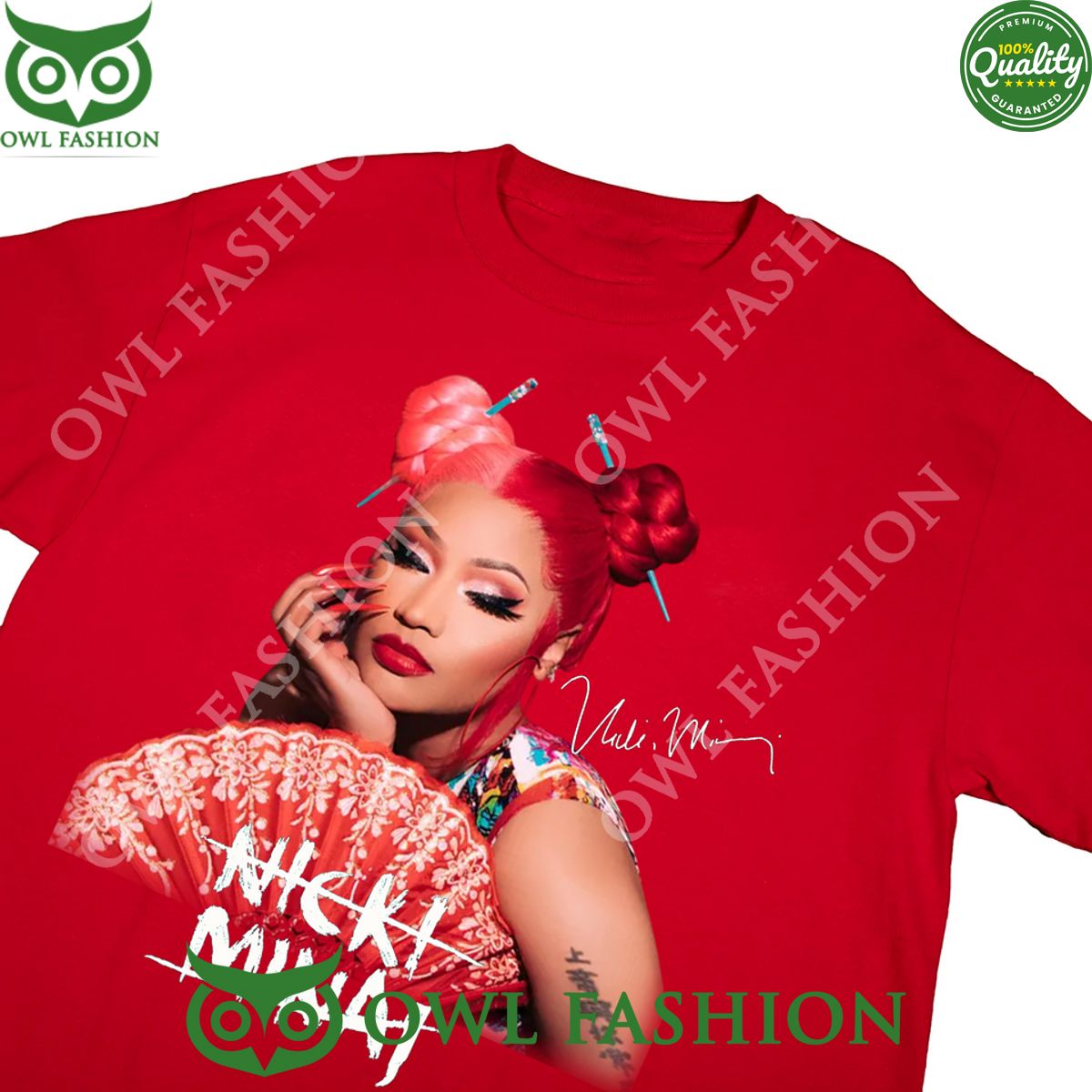 Nicki Minaj Hip Hop Basic Red Chinese Style T Shirt