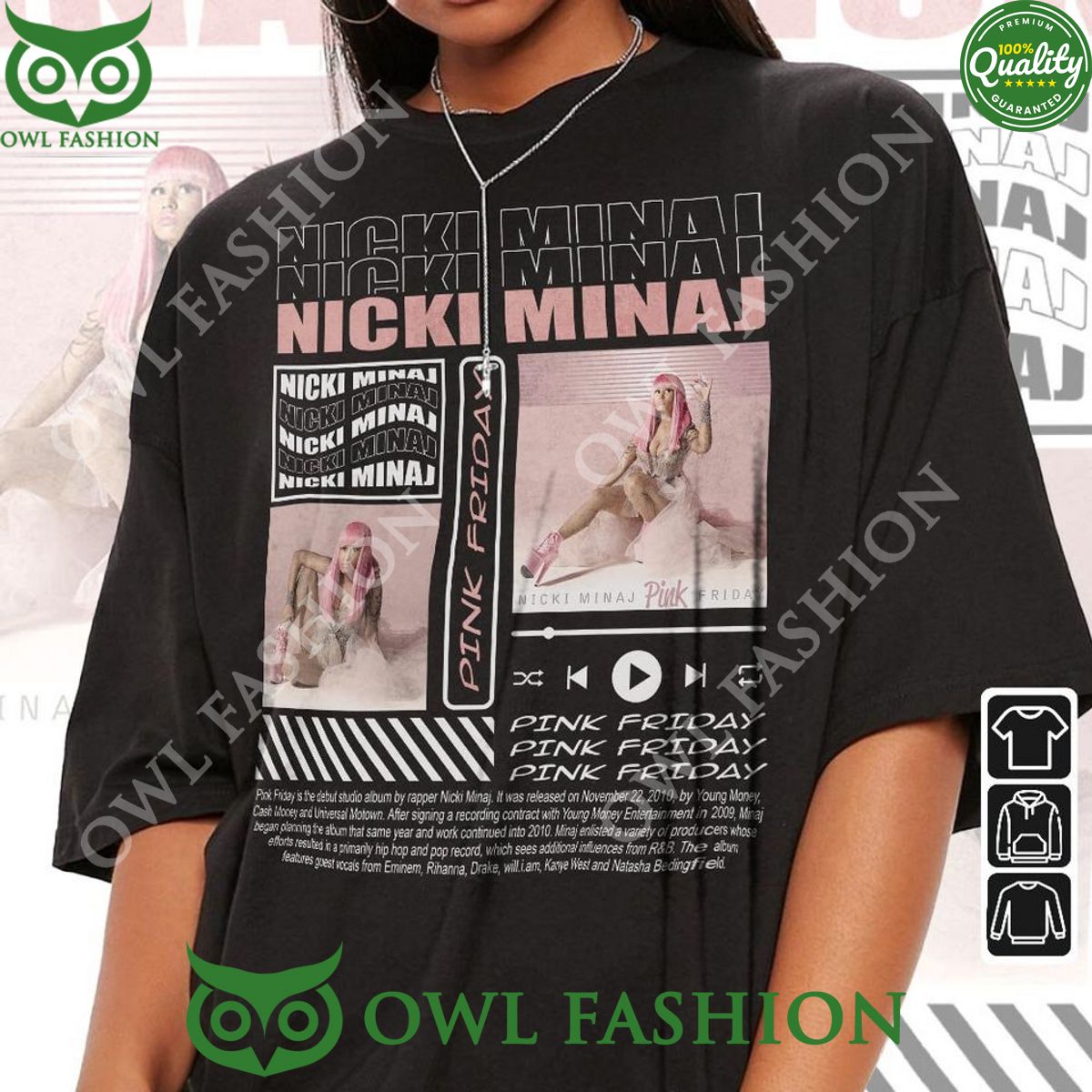 Nicki Minaj Rap Pink Friday Album t Shirt Nice elegant click