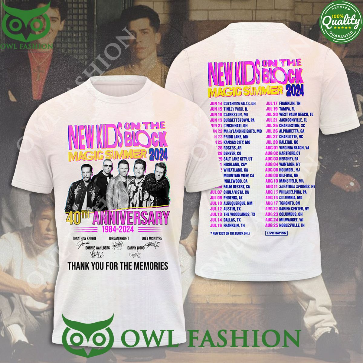 NKOTB Magic Summer 2024 40th Anniversary 3D Shirt This is awesome and unique