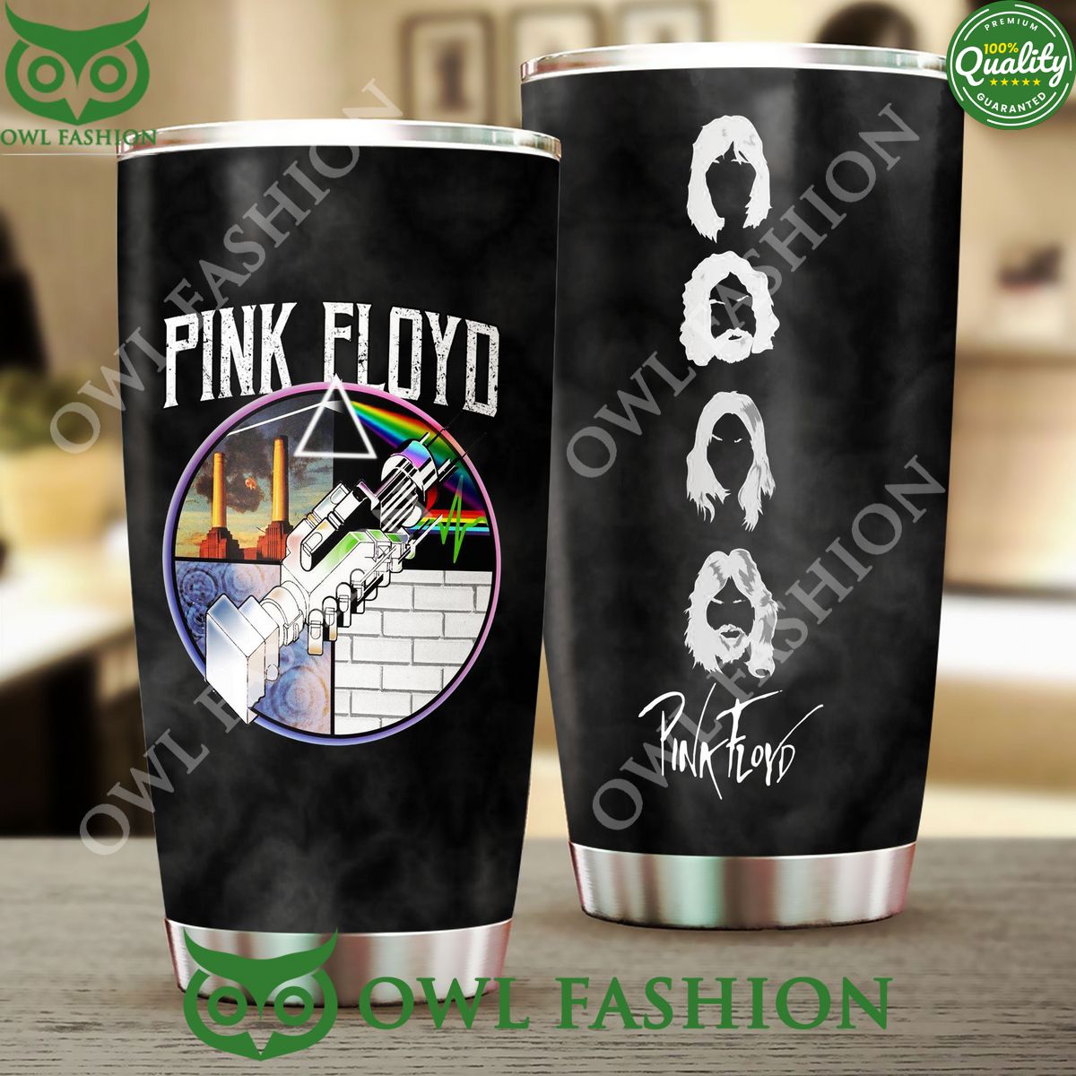 Pink Floyd Member Portrait Black Tumbler Cup It's so aesthetically pleasing.