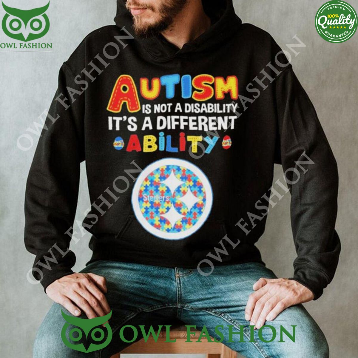 Pittsburgh Steelers NFL Champion Autism 2D Shirt Hoodie Sizzling