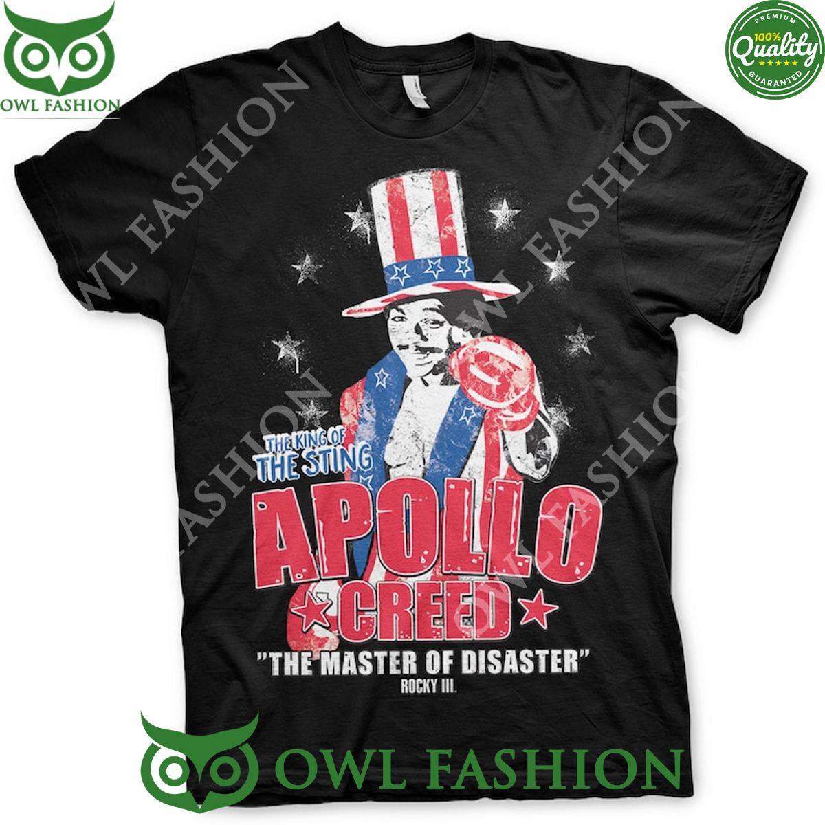 rocky iii apollo creed carl weathers rip the king of the sting the master of disaster t shirt 1 zJHbZ.jpg