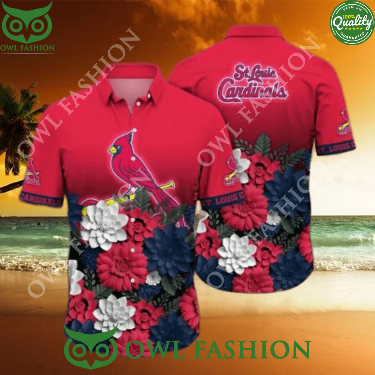 2024 St. Louis Cardinals MLB Flower Floral Red Hawaii Shirt Amazing Pic