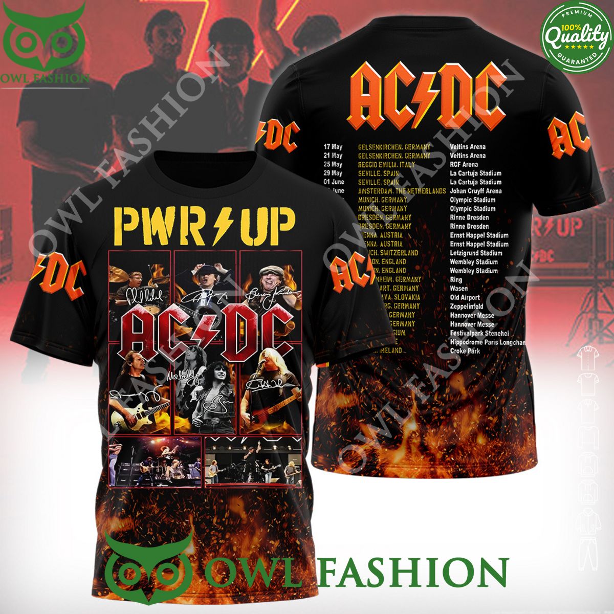 ACDC Power Up Album Tour 3D T Shirt Nice bread, I like it