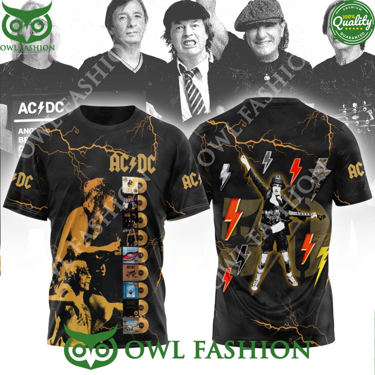 ACDC Thunderstorm Black 3D T Shirt Our hard working soul
