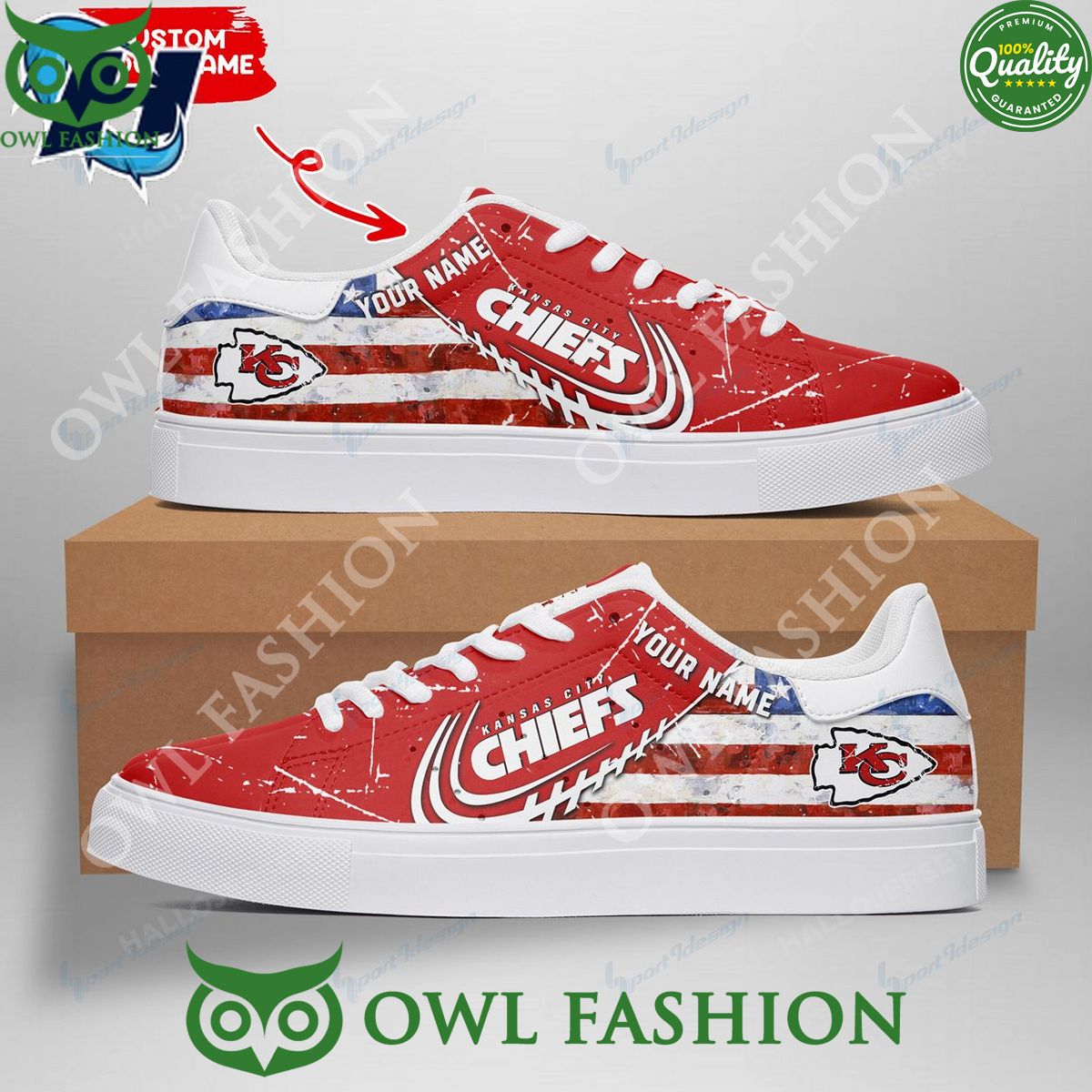 chiefs stan smith nfl footwear gift for fans custom shoes 1 X8tmK.jpg