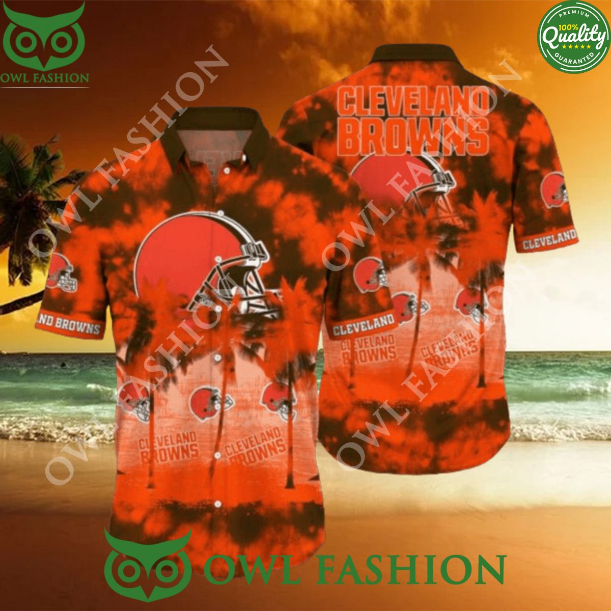 cleveland browns nfl championship limited aloha hawaiian shirt 1