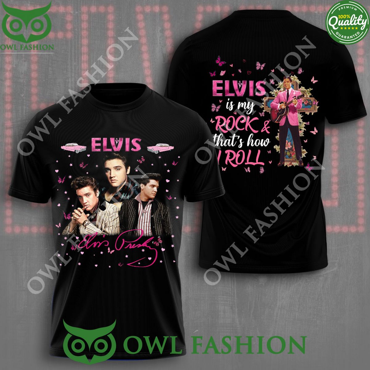 Elvis Presley Pink Rock And Roll 3D Tshirt Hoodie Which place is this bro?