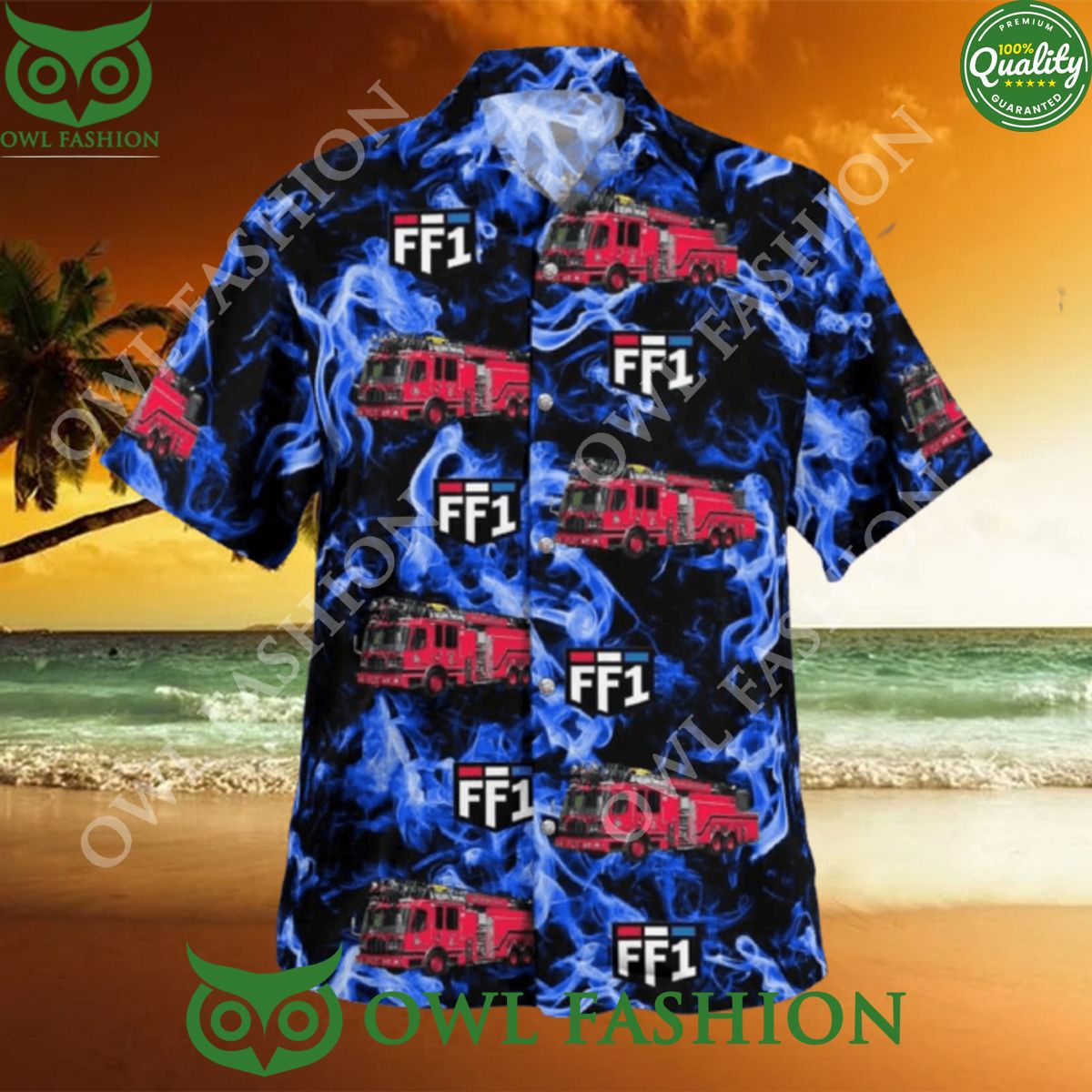 Fire Dept Hawaiian Shirt Surf Gift Beach Aloha Vibe Wow, cute pie