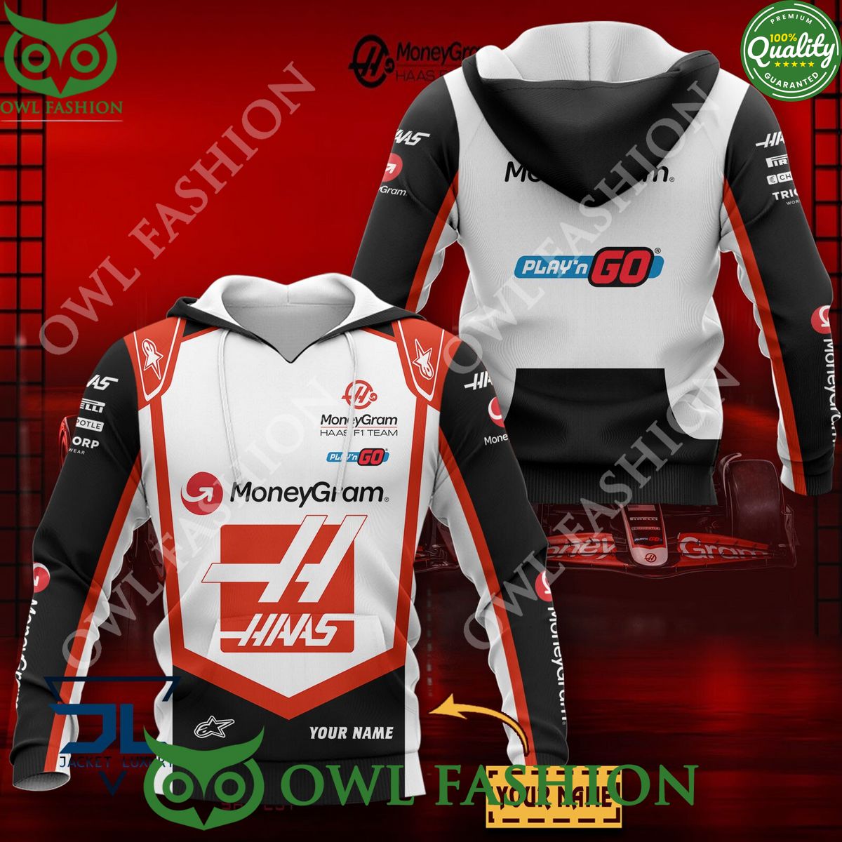 Haas F1 Team Racing 2024 Custom Name Printed Hoodie Shirt Good click