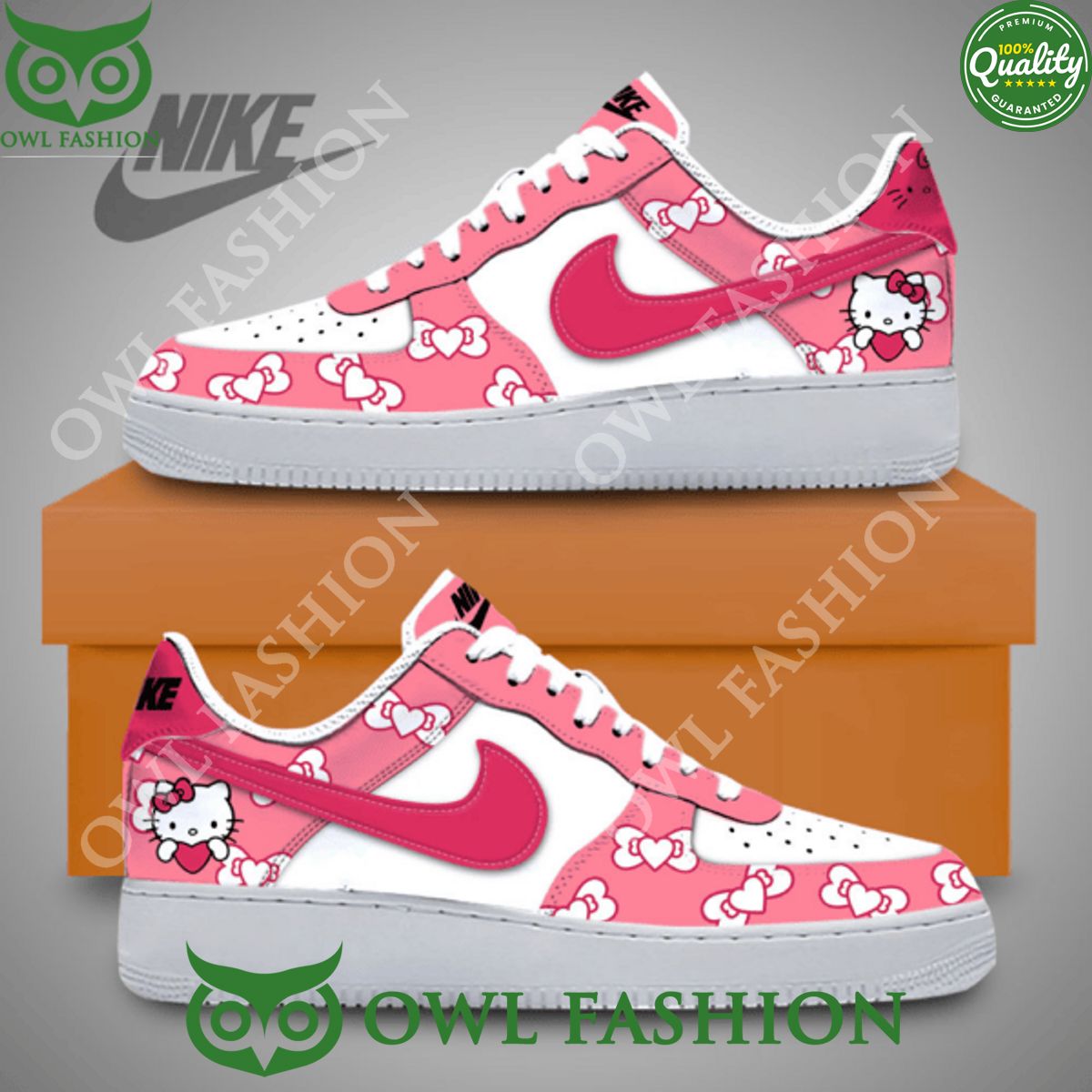 Hello Kitty Pink Nike Air Force 1 SHOES Natural and awesome