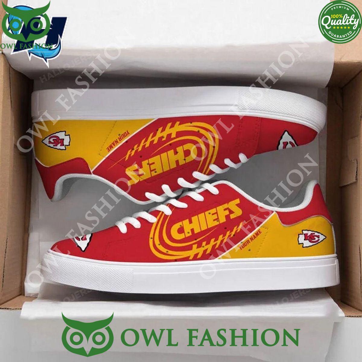 KC Chiefs Personalized Stan Smith Sneakers Nfl Custom Shoes Looking so nice
