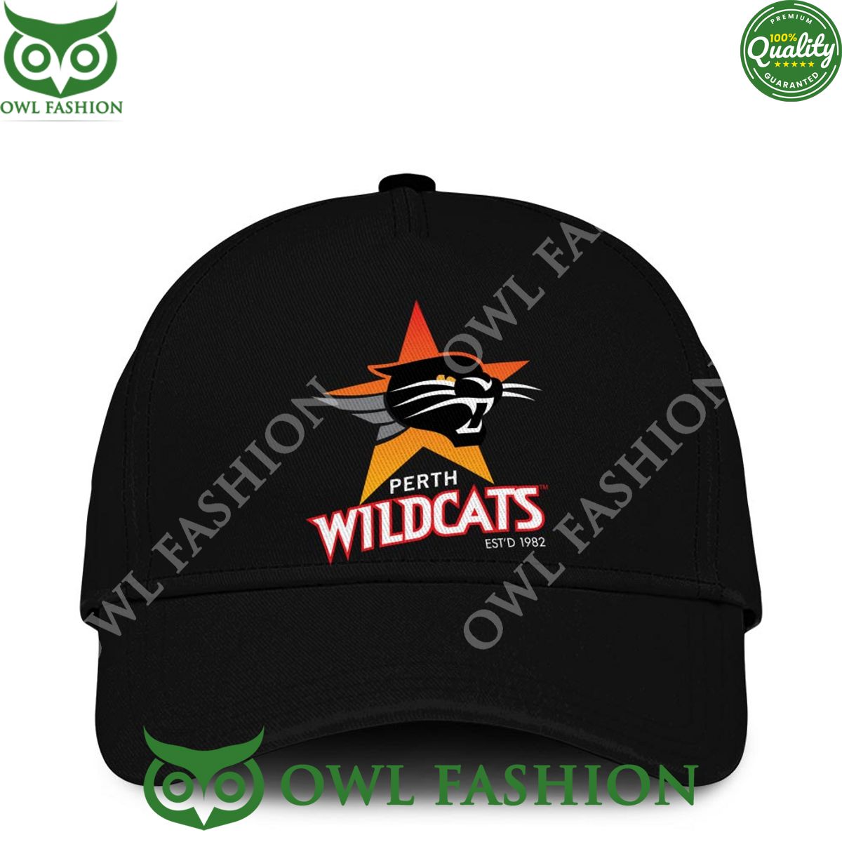perth wildcats basketball team 2024 champion printed black cap 1 kxrjJ.jpg