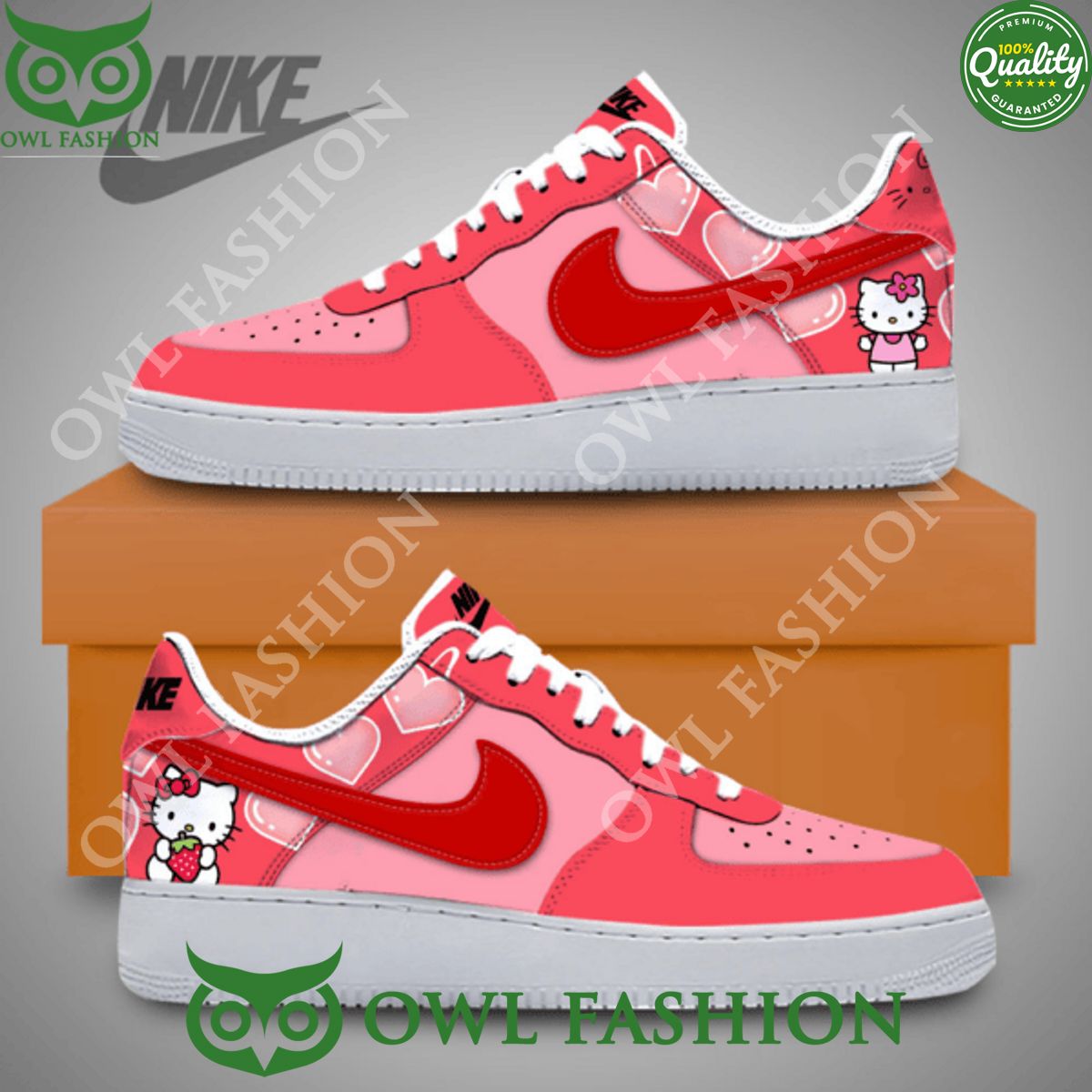 Pink hello kitty Air Force 1 SHOES I appreciate the use of negative space.