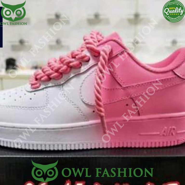pink neon rose limited nike air force 1 sneakers 1