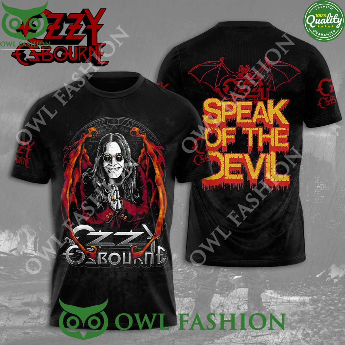 Speak Of The Devil Rock Ozzy Osbourne 3D Tshirt Hoodie You look lazy