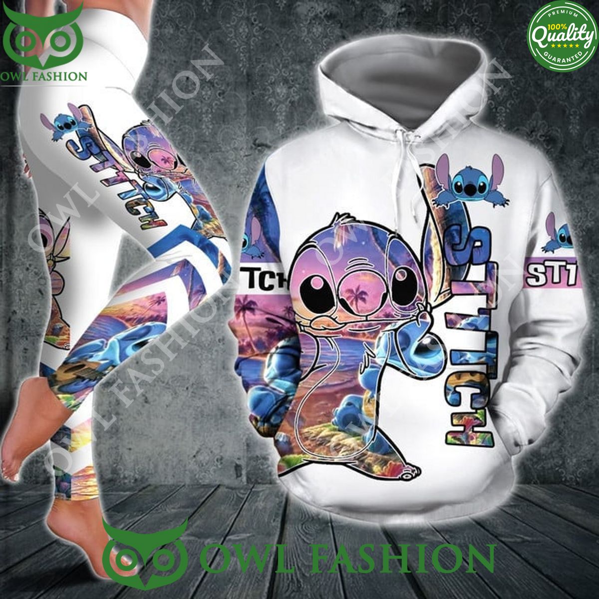 Stitch 2023 Walt Disney Hoodie Leggings - Owl Fashion Shop