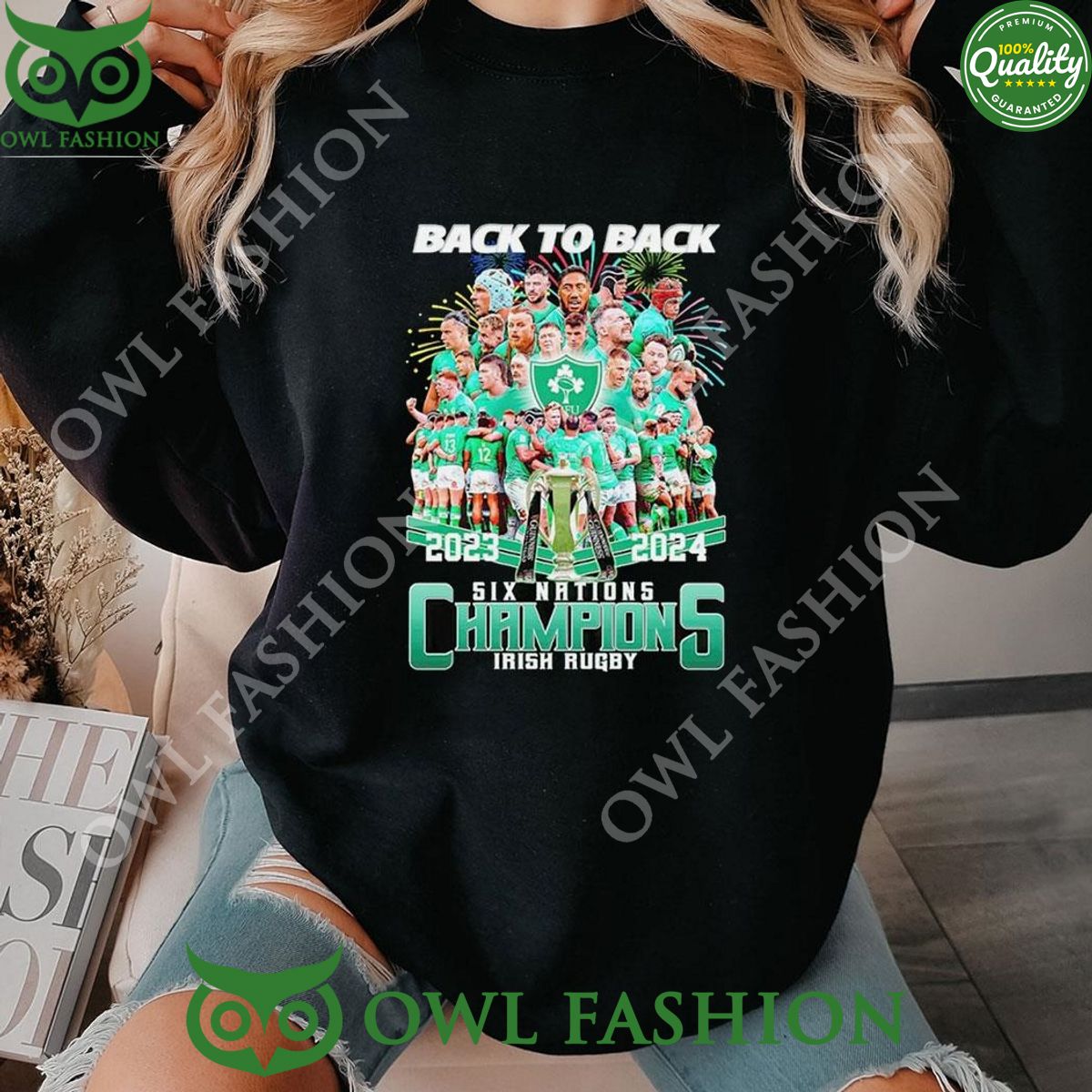 2023 2024 Irish Rugby Back To Back Six Nations Champions t Shirt Coolosm
