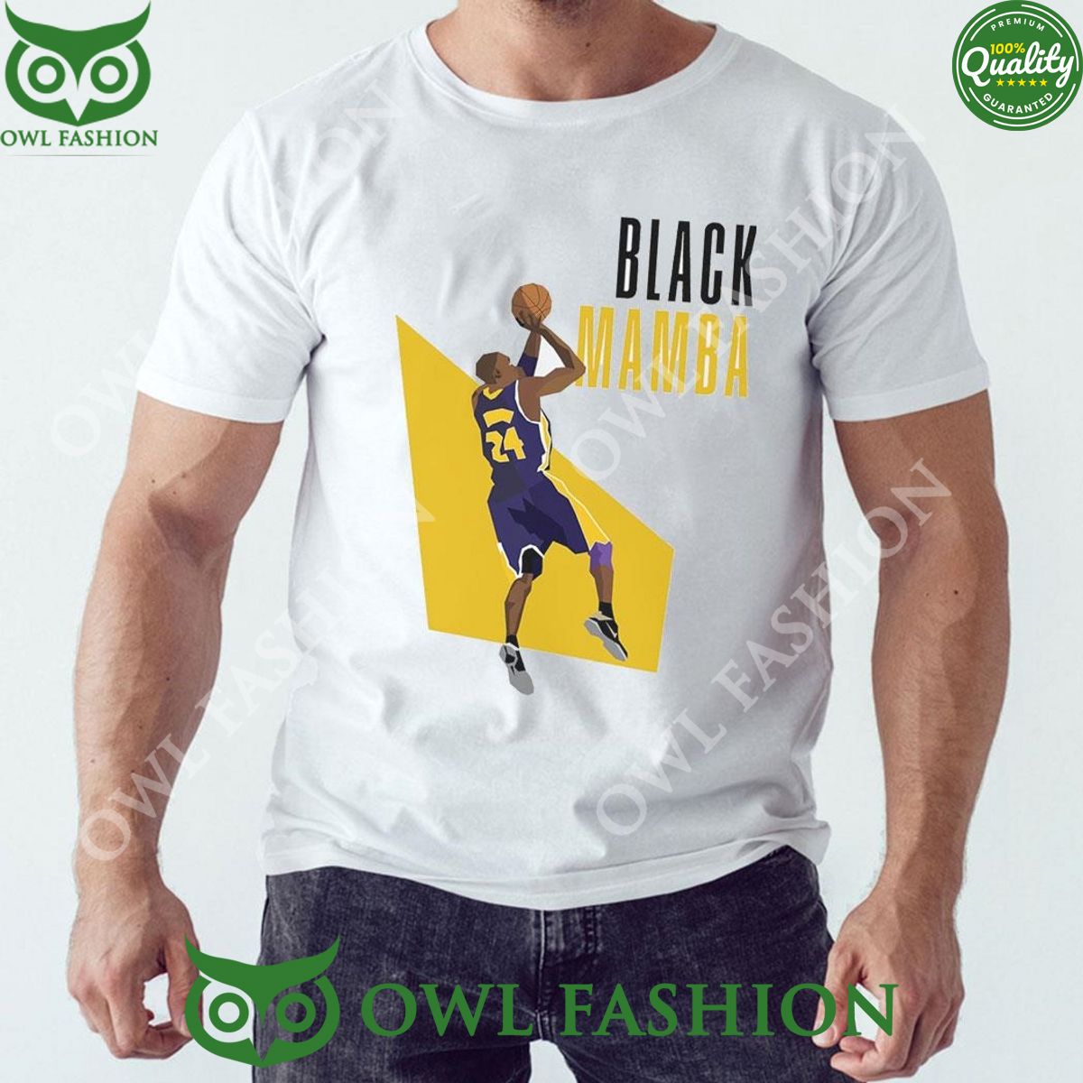 2024 Los Angeles Lakers Kobe Bryant Black Mamba t Shirt Cutting dash