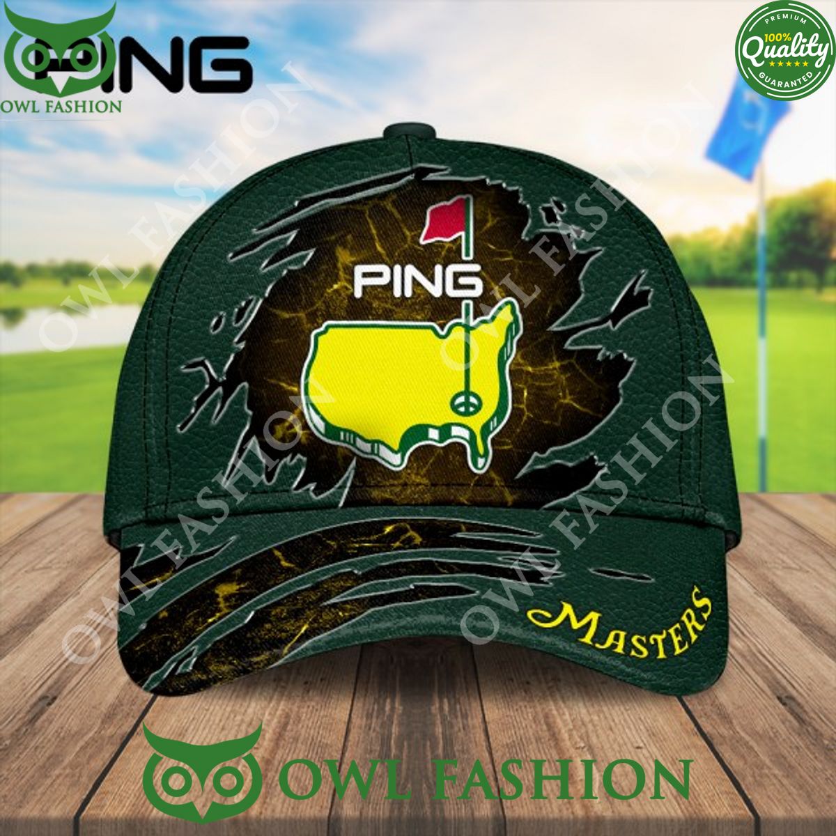 Golf Masters Tournament x PING Printed Green Classic Cap Nice photo dude