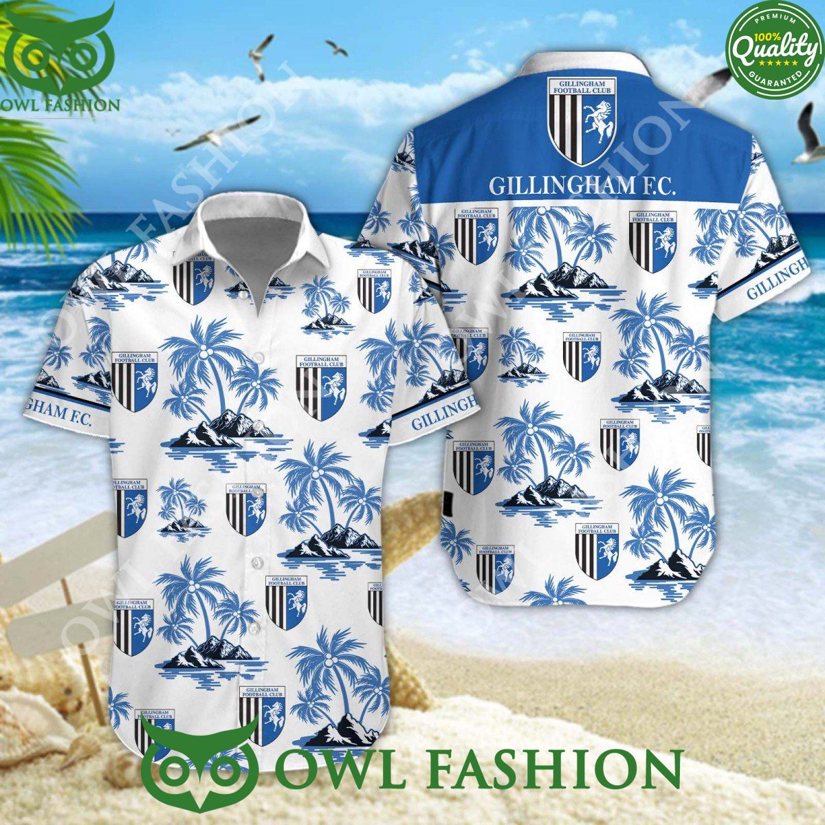 island tropical gillingham fc football club league two hawaiian shirt 1 XtrPV.jpg