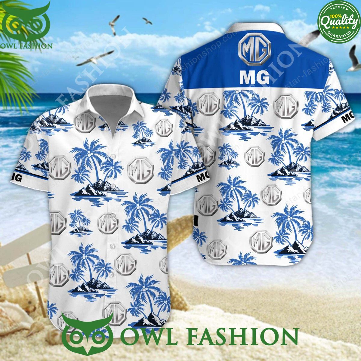 MG Car British Automobile Marque Hawaiian Shirt and Shorts You look too weak