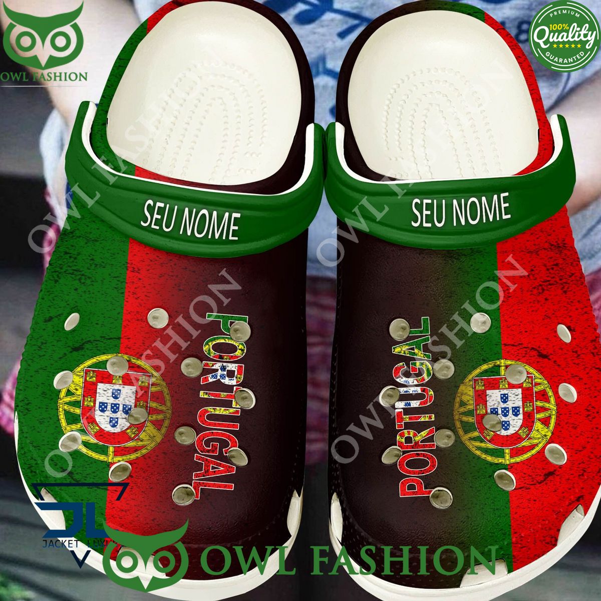 Personalized Portugal Euro 2024 CR7 Crocs I like your dress, it is amazing