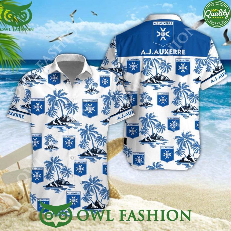 aj auxerre ligue 2 beach vibe hawaiian shirt shorts 1