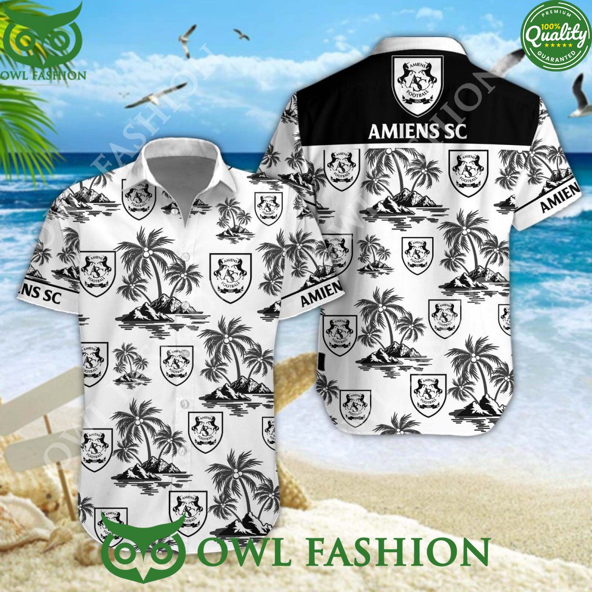 Amiens SC Ligue 2 France Champion Hawaiian Shirt Shorts Stand easy bro
