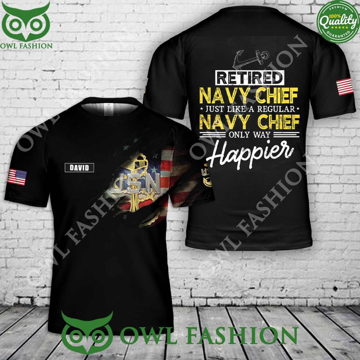 custom name us navy chief retired just like a regular navy chief only way happier 3d t shirt 1 DNZ20.jpg