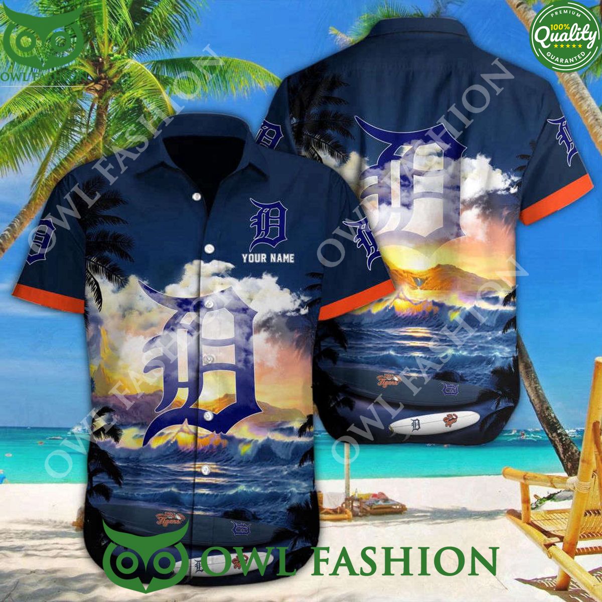 Detroit Tigers MLB Hawaiian shirt and shorts Impressive picture.