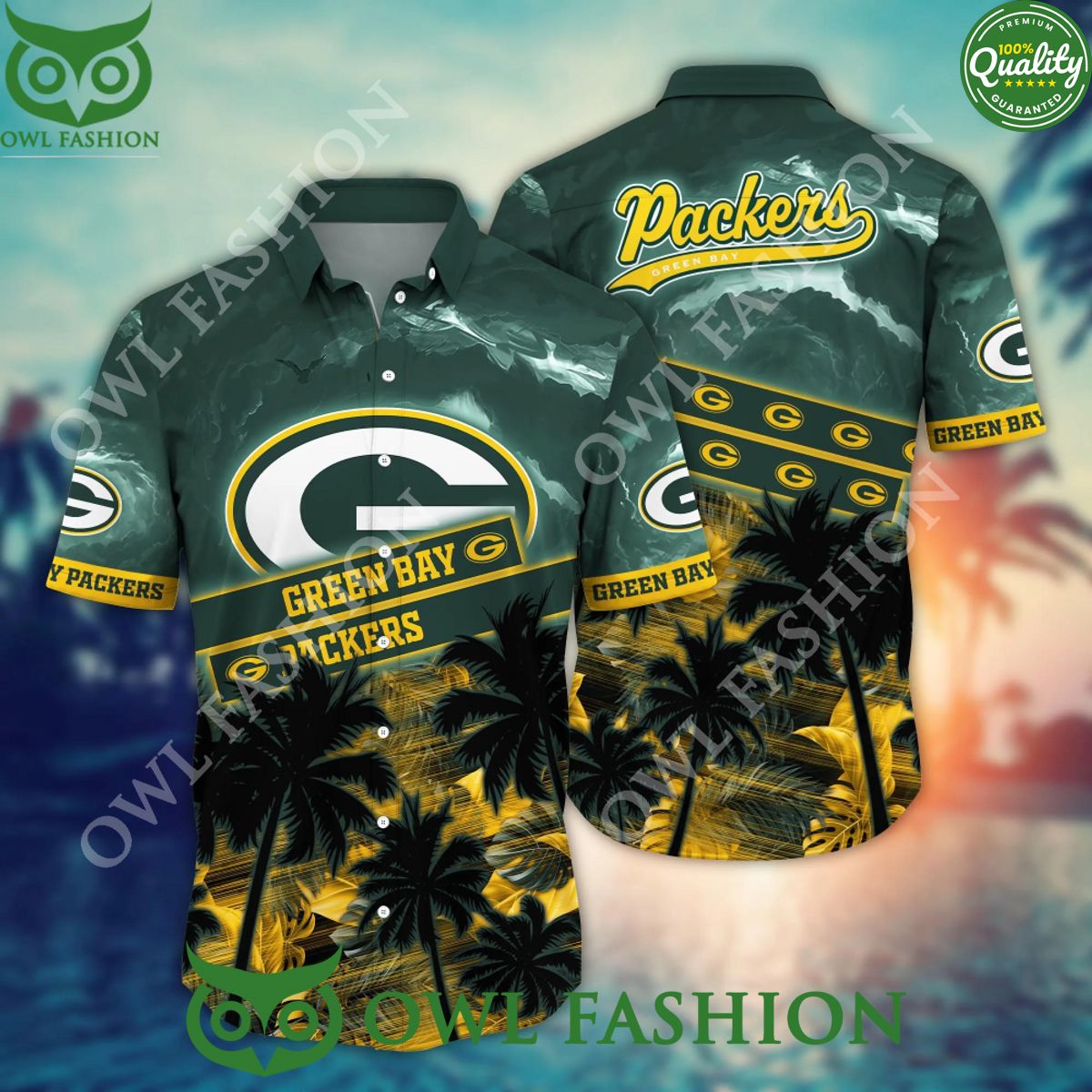 Green Bay Packers Logo Team Champion NFL Hawaii Shirt You look elegant man