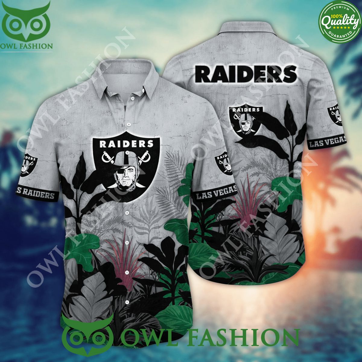 Las Vegas Raiders NFL Summer Vibe Hawaiian Shirt Shorts Elegant picture.