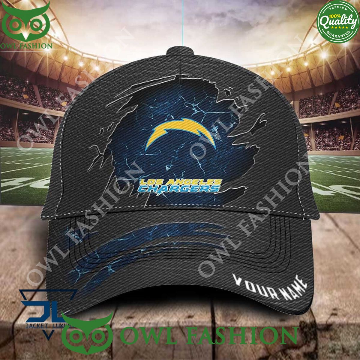 los angeles chargers personalized lightning nfl printed classic cap 1 4WZch.jpg