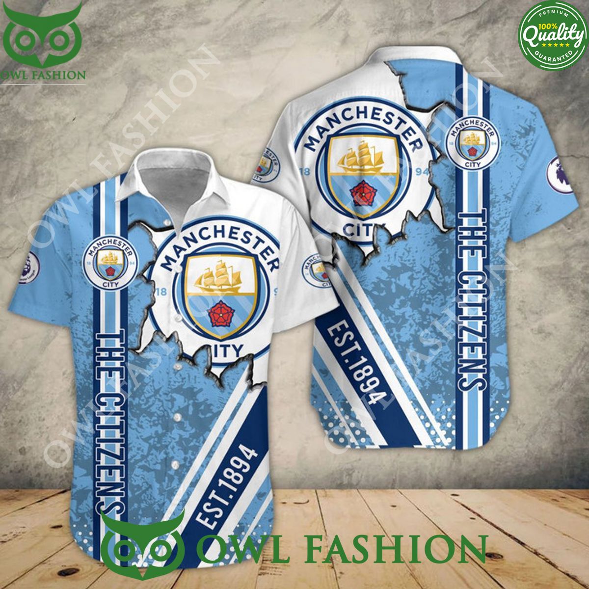 Manchester City Champion EPL 3D Hawaii Set You look cheerful dear