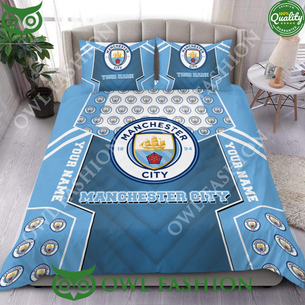 Manchester City Custom Name Limited The Citizens Bedding Set Amazing Pic