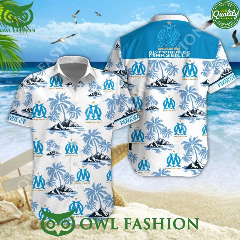 olympique de marseille ligue 1 coconut island hawaiian shirt shorts 1