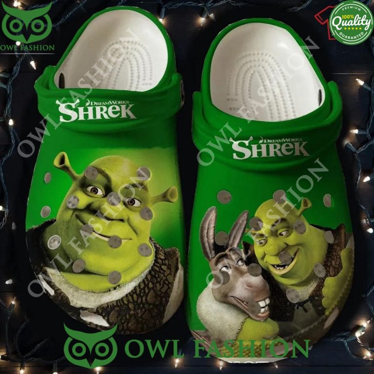 shrek and funny donkey green crocs clog shoes 1