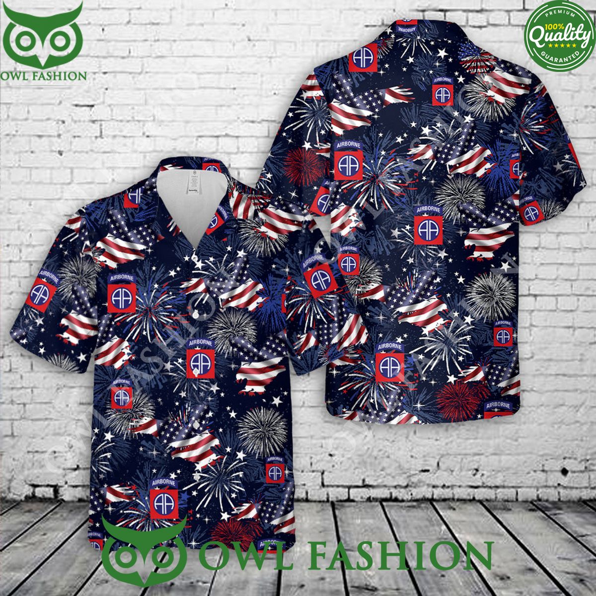 us army 82nd airborne division paratrooper 4th of july hawaiian shirt 1 4WUbd.jpg