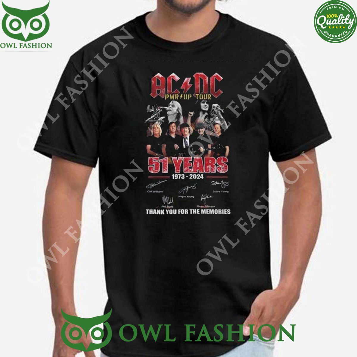 Acdc World Tour 2024 Pwr Thank Memories Tshirt Hoodie Sizzling