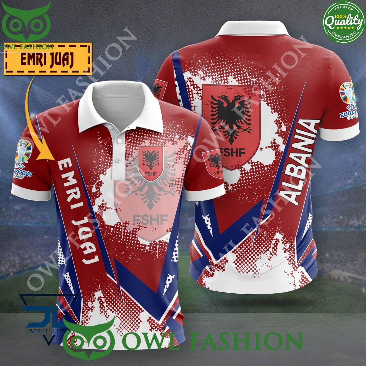 Albania Euro Champion 2024 Limited Custom Name 3D Polo shirt Good look mam
