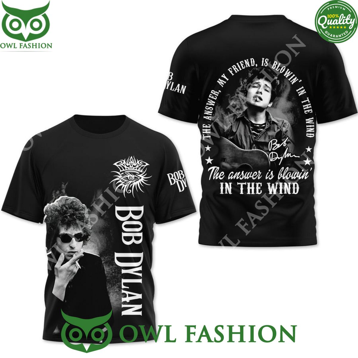 Bob Dylan The answer is blowing in the wind my friend t shirt Amazing Pic