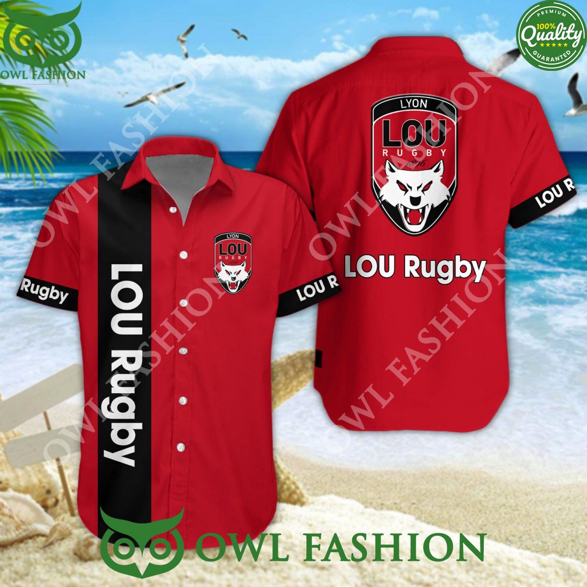 Lyon OU Union Team Rugby Hawaiian Shirt Top 14 My friend and partner