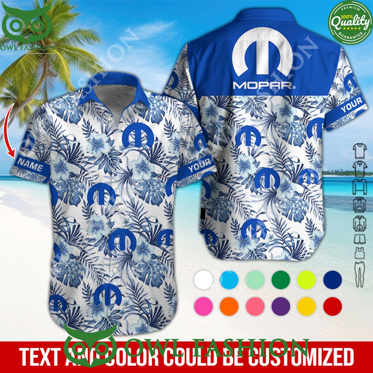 Mopar Car Floral tropical limited Custom Name hawaiian shirt Looking so nice