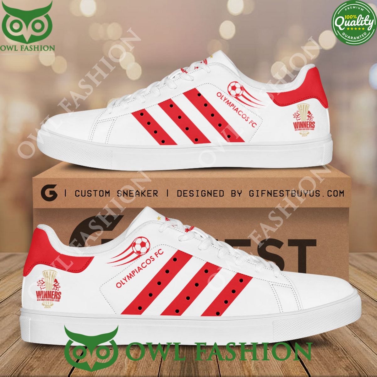 Olympiacos F.C. Greek Football Champion Stan Smith Shoes Impressive picture.