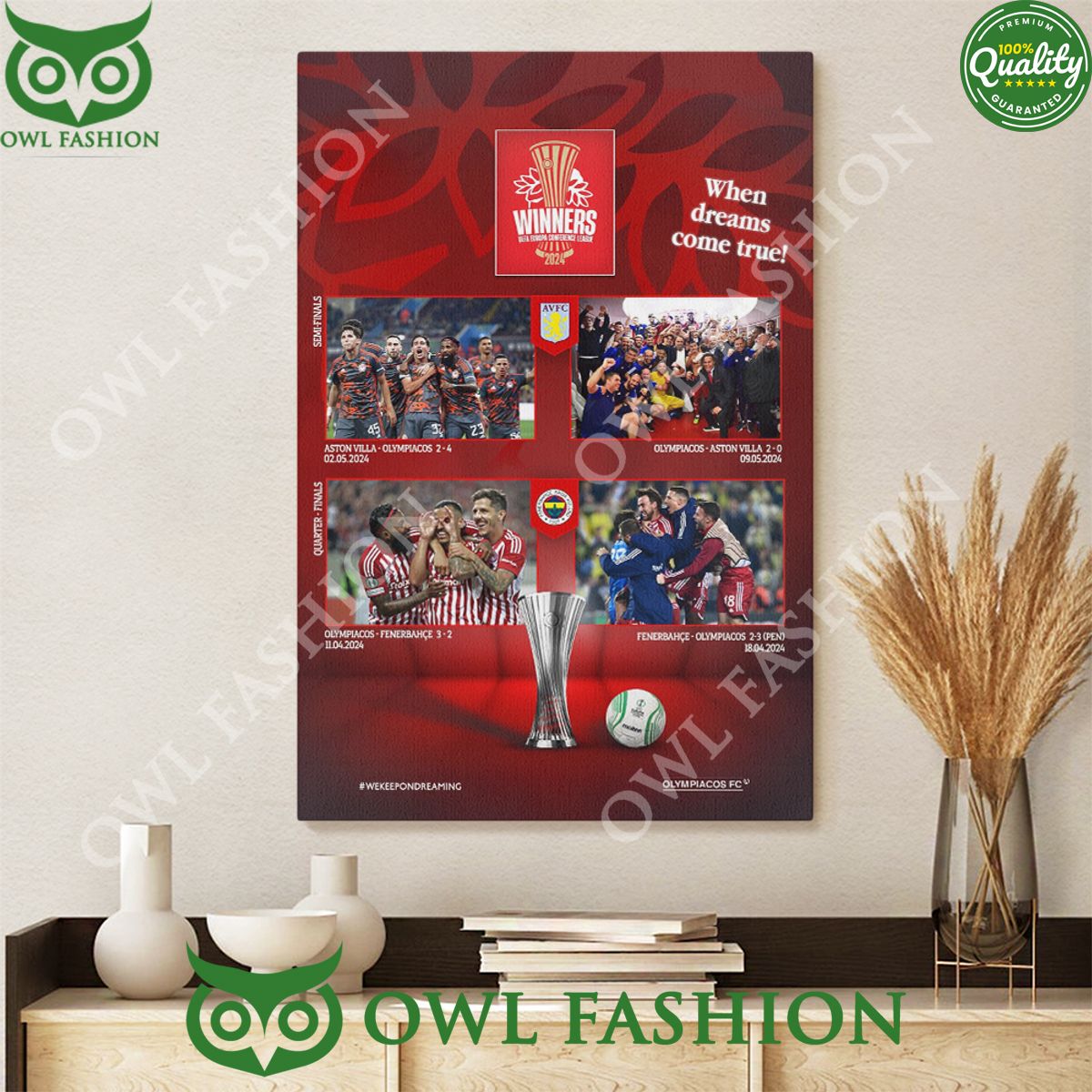 Olympiacos F.C. When Dreams Come True Limited Canvas Best couple on earth