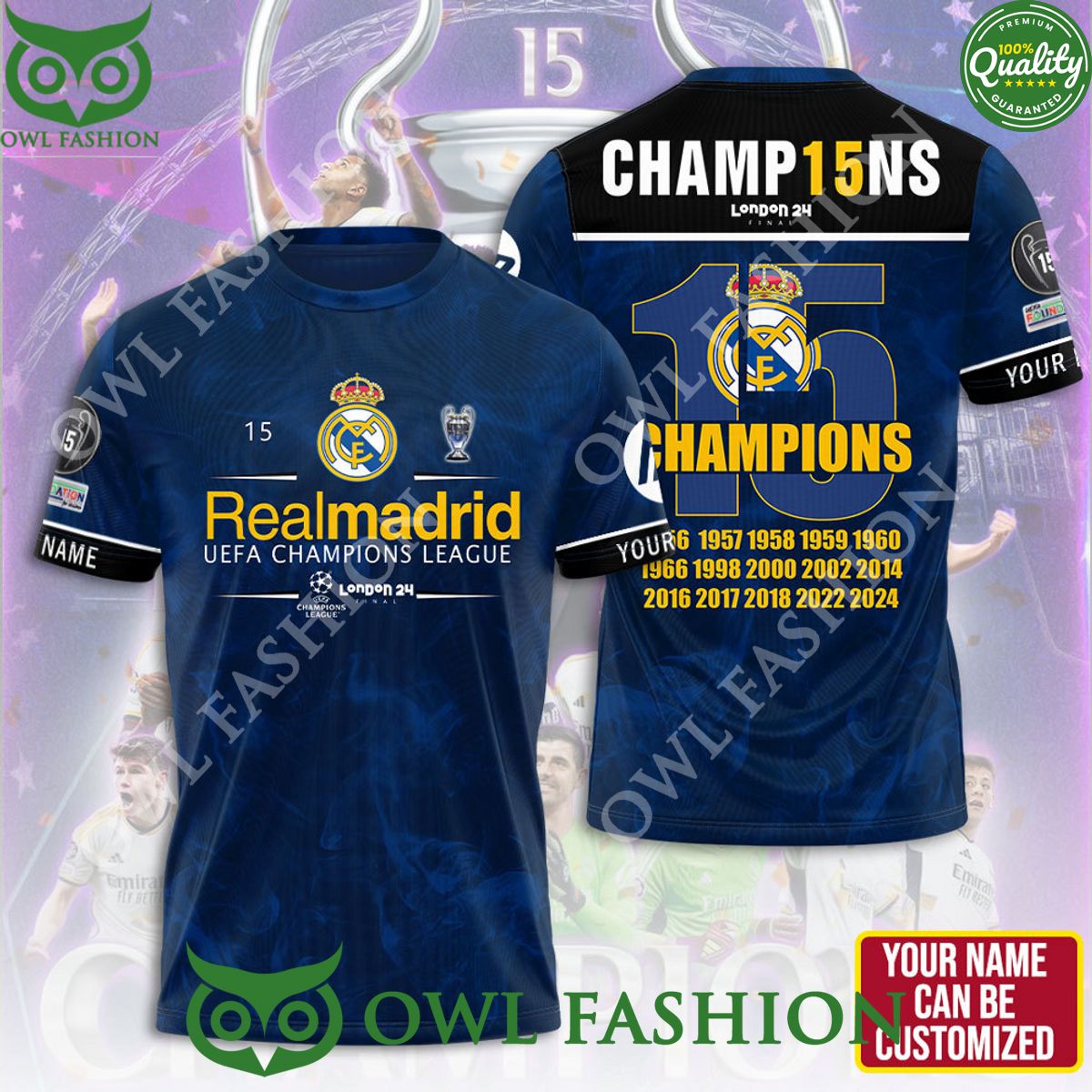 Real Madrid Europe Champions Customized 3D Tshirt Hoodie Awesome Pic guys