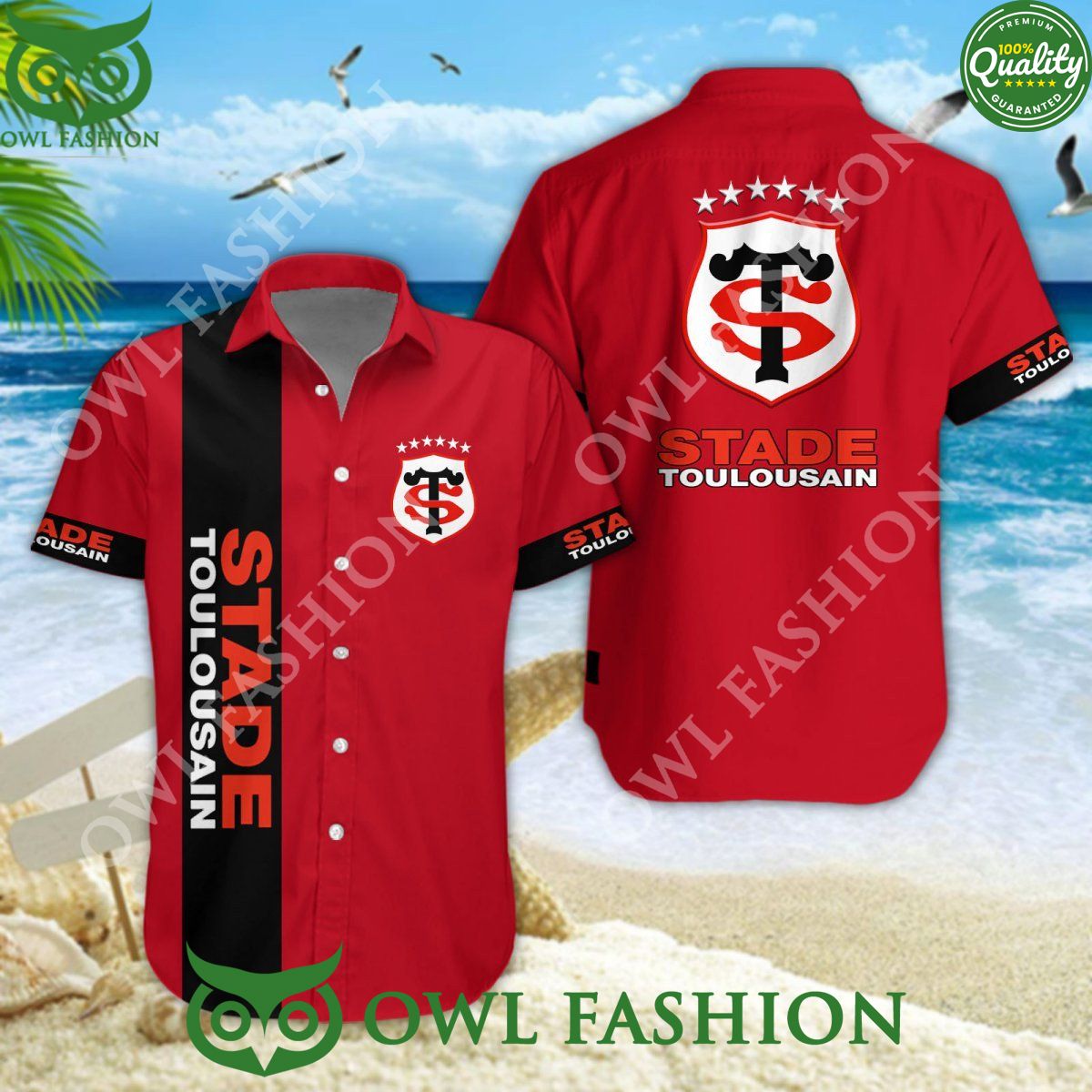 Stade Toulousain French Rugby Top 14 Team Hawaiian Shirt Cool look bro