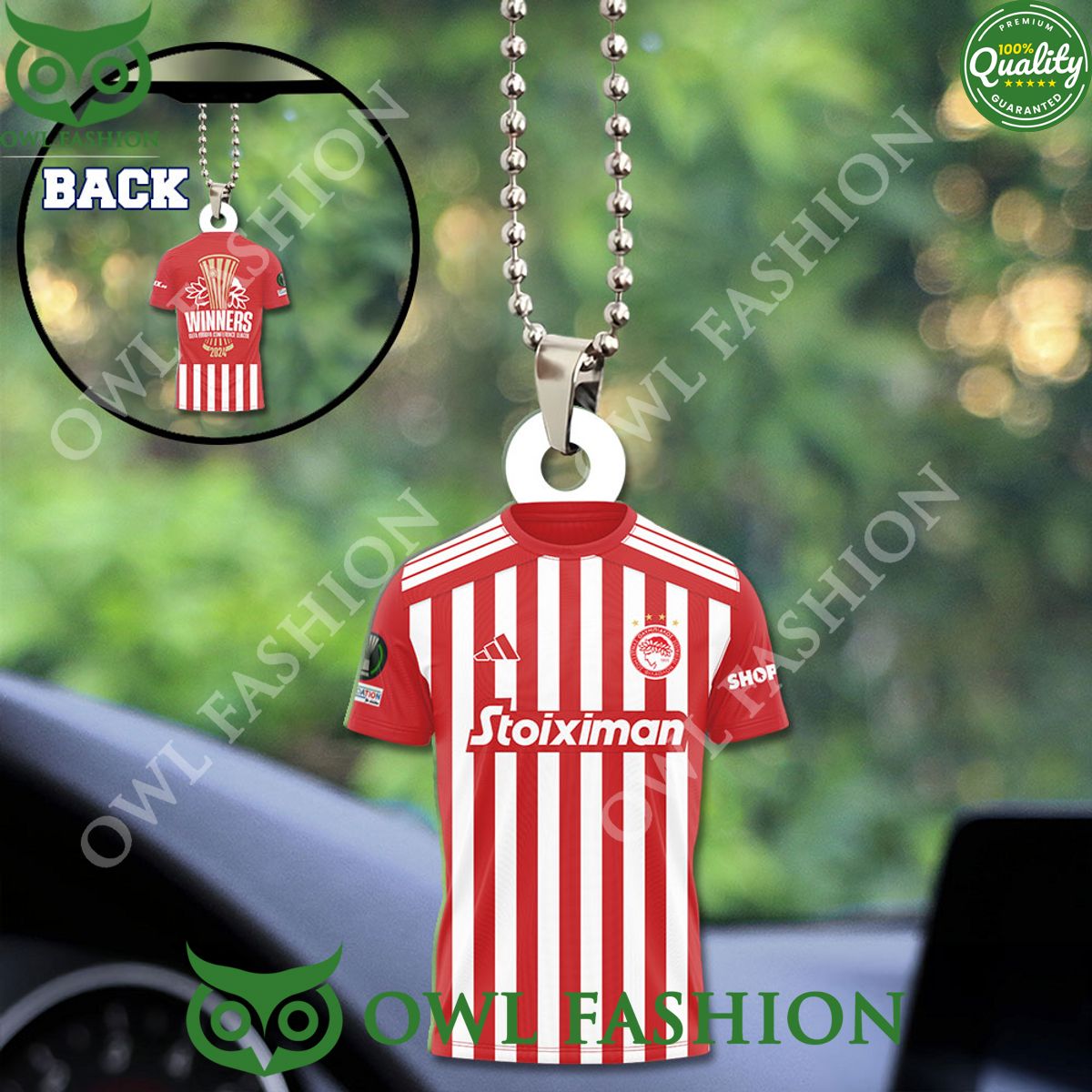 uefa champion shirt team olympiakos f c acrylic car ornament 1 BEM34.jpg